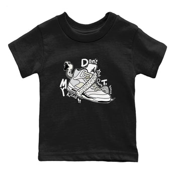AJ5 Sail shirt to match jordans Don't Touch My Kicks sneaker tees Air Jordan 5 SE Sail SNRT sneaker release tees baby toddler Black 2 cotton Shirt