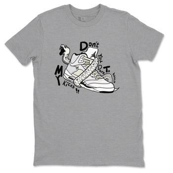 AJ5 Sail shirt to match jordans Don't Touch My Kicks sneaker tees Air Jordan 5 Sail SNRT Sneaker Release Tees unisex cotton Heather Grey 2 crew neck shirt