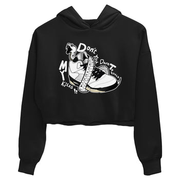 5s White Black shirts to match jordans Don't Touch My Kicks sneaker match tees Air Jordan 5 Retro White Black match shoes to clothes SNRT Sneaker Tees unisex cotton Black 2 crop tee