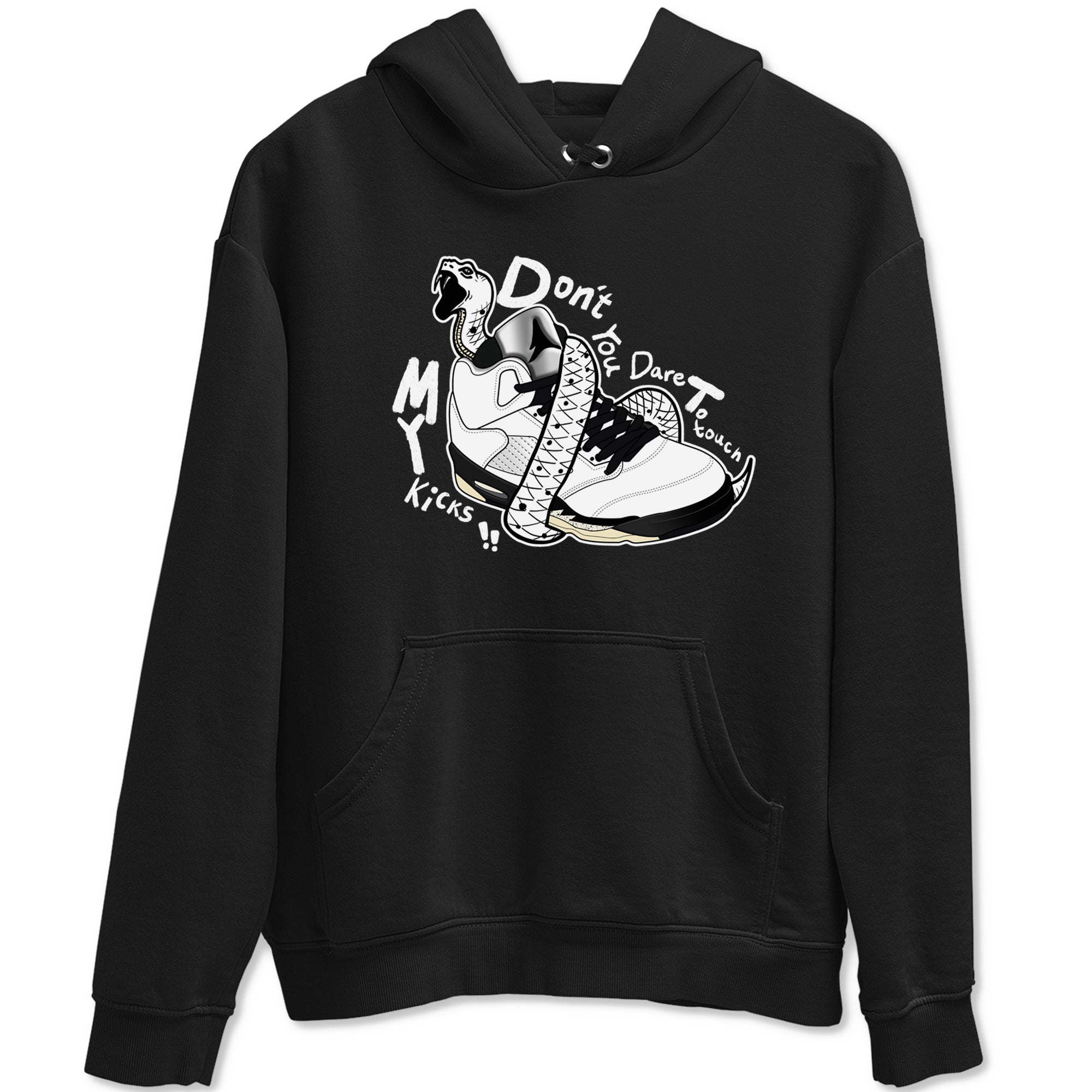 5s White Black shirts to match jordans Don't Touch My Kicks sneaker match tees Air Jordan 5 Retro White Black match shoes to clothes SNRT Sneaker Tees unisex cotton Black 2 shirts
