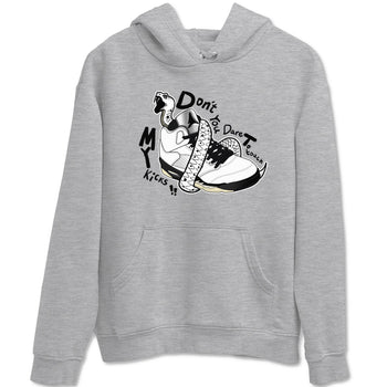 5s White Black shirts to match jordans Don't Touch My Kicks sneaker match tees Air Jordan 5 Retro White Black match shoes to clothes SNRT Sneaker Tees unisex cotton Heather Grey 2 shirts