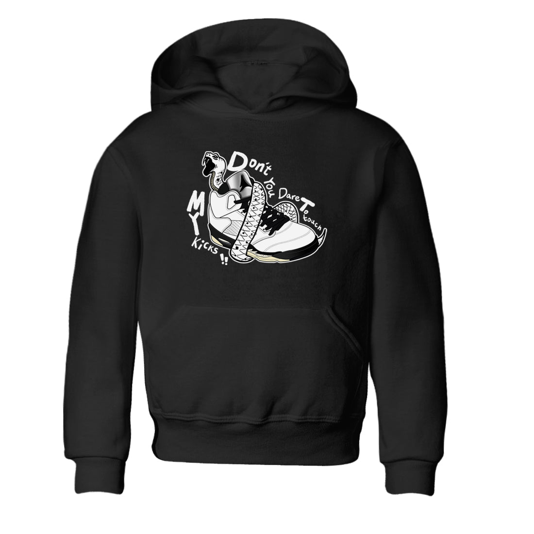 5s White Black shirts to match jordans Don't Touch My Kicks sneaker match tees Air Jordan 5 Retro White Black match shoes to clothes SNRT Sneaker Tees Youth Baby Black 2 tee