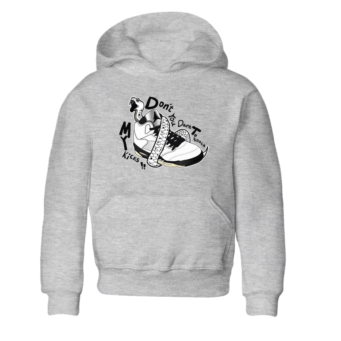5s White Black shirts to match jordans Don't Touch My Kicks sneaker match tees Air Jordan 5 Retro White Black match shoes to clothes SNRT Sneaker Tees Youth Baby Heather Grey 2 tee