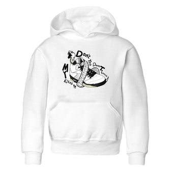 5s White Black shirts to match jordans Don't Touch My Kicks sneaker match tees Air Jordan 5 Retro White Black match shoes to clothes SNRT Sneaker Tees Youth Baby White 2 tee
