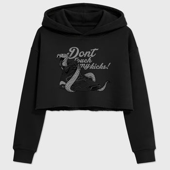 Sneaker match tees – Sneaker Tees To Match Air Jordan 6 Cap and Gown Shoes – Don't Touch My Kicks Crop T-Shirt Black 2