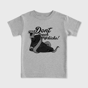 Sneaker match tees – Sneaker Tees To Match Air Jordan 6 Cap and Gown Shoes – Don't Touch My Kicks Kids T-Shirt Heather Grey 2