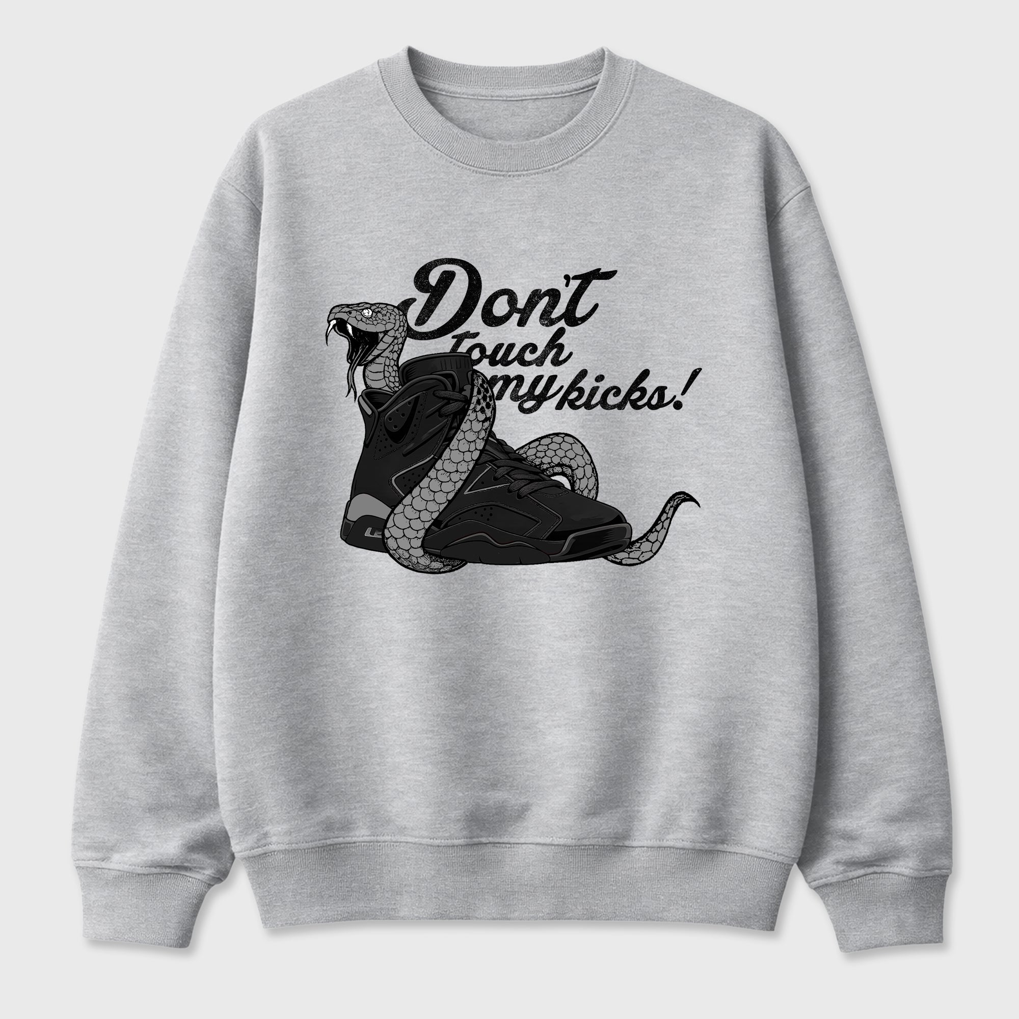Sneaker match tees – Sneaker Tees To Match Air Jordan 6 Cap and Gown Shoes – Don't Touch My Kicks Tee Heather Grey 2