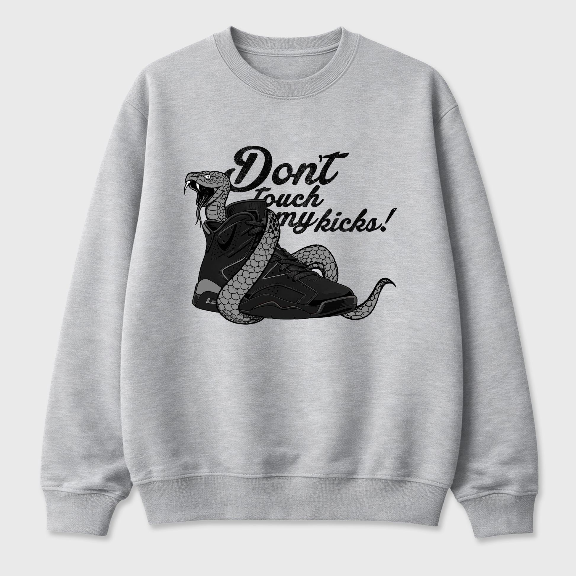 Sneaker match tees – Sneaker Tees To Match Air Jordan 6 Cap and Gown Shoes – Don't Touch My Kicks Tee Heather Grey 2