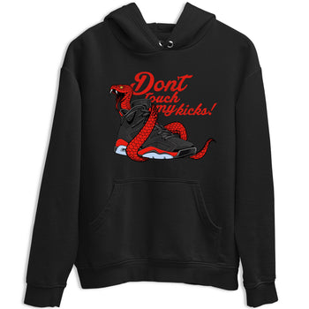 Sneaker match tees – Sneaker Tees To Match Air Jordan 6 Reverse Infrared Shoes – Don't Touch My Kicks Tee Black 2