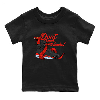 Sneaker match tees – Sneaker Tees To Match Air Jordan 6 Reverse Infrared Shoes – Don't Touch My Kicks Kids T-Shirt Black 2