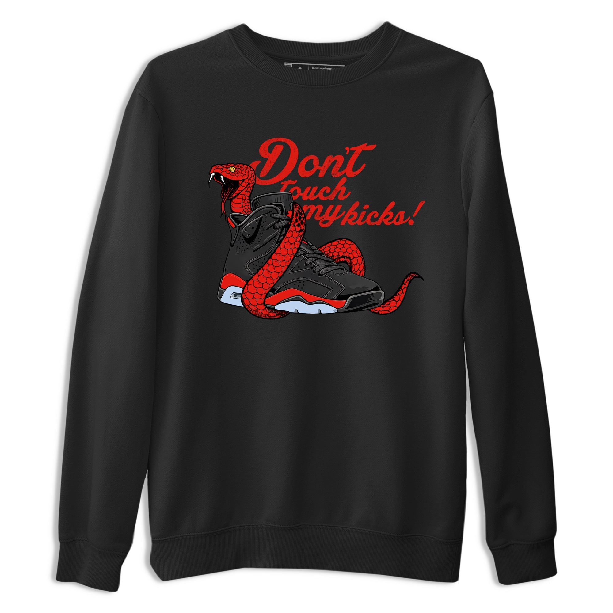Sneaker match tees – Sneaker Tees To Match Air Jordan 6 Reverse Infrared Shoes – Don't Touch My Kicks Tee Black 2
