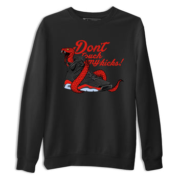 Sneaker match tees – Sneaker Tees To Match Air Jordan 6 Reverse Infrared Shoes – Don't Touch My Kicks Tee Black 2