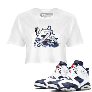 6s White And Midnight Navy shirts to match jordans Don't Touch My Kicks sneaker match tees Air Jordan 6 White And Midnight Navy SNRT Sneaker Tees streetwear brand White 1 crop tee
