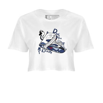 6s White And Midnight Navy shirts to match jordans Don't Touch My Kicks sneaker match tees Air Jordan 6 White And Midnight Navy SNRT Sneaker Tees streetwear brand White 2 crop tee