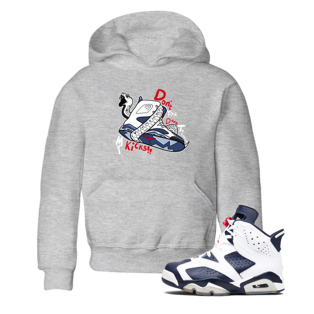 6s White And Midnight Navy shirts to match jordans Don't Touch My Kicks sneaker match tees Air Jordan 6 White And Midnight Navy SNRT Sneaker Tees streetwear brand Baby and Youth Heather Grey 1 cotton tee