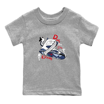 6s White And Midnight Navy shirts to match jordans Don't Touch My Kicks sneaker match tees Air Jordan 6 White And Midnight Navy SNRT Sneaker Tees streetwear brand Baby and Youth Heather Grey 2 cotton tee