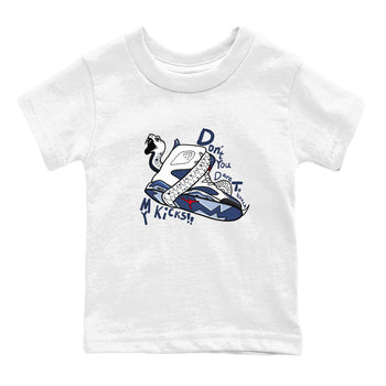 6s White And Midnight Navy shirts to match jordans Don't Touch My Kicks sneaker match tees Air Jordan 6 White And Midnight Navy SNRT Sneaker Tees streetwear brand Baby and Youth White 2 cotton tee