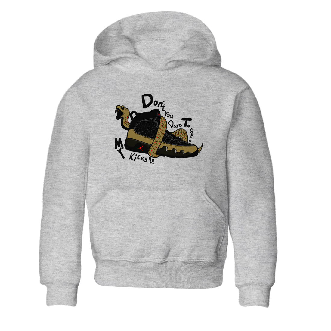 9s Olive shirts to match jordans Don't Touch My Kicks sneaker match tees Air Jordan 9 Olive match shoes to clothes SNRT Sneaker Tees Youth Baby Heather Grey 2 tee