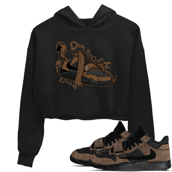 Jordan Jumpman Jack TR Travis Scott Dark Mocha shirts to match jordans Don't Touch My Kicks sneaker match tees Jordan Jumpman Jack Travis Scott Dark Mocha match shoes to clothes SNRT Sneaker Tees unisex cotton Black 1 crop tee