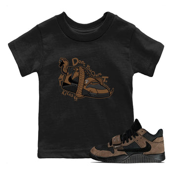 Jordan Jumpman Jack TR Travis Scott Dark Mocha shirts to match jordans Don't Touch My Kicks sneaker match tees Jordan Jumpman Jack Travis Scott Dark Mocha match shoes to clothes SNRT Sneaker Tees Youth Baby Black 1 tee
