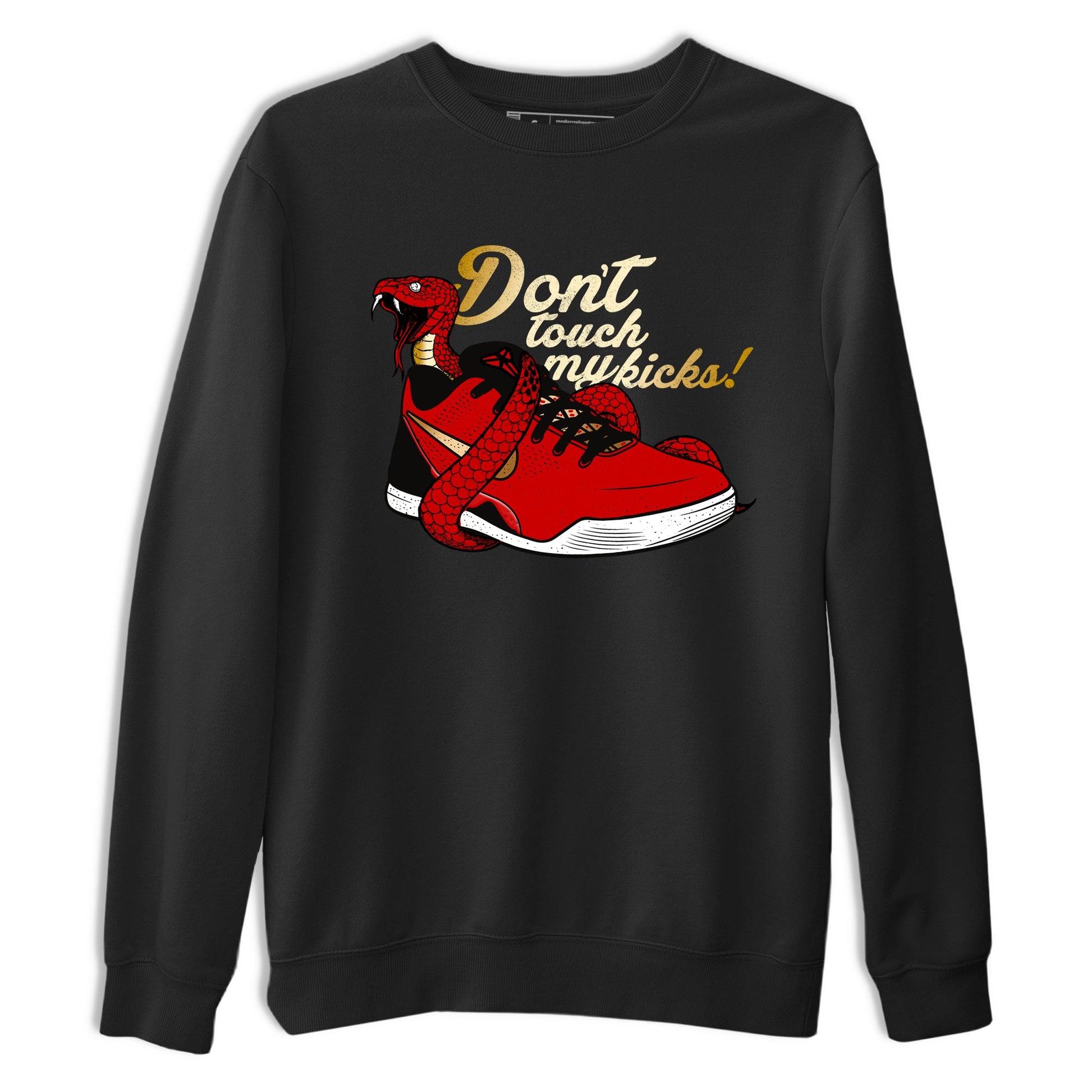 Sneaker match tees – Sneaker Tees To Match Nike KB 9 China Kobe 9 Low Proto EM University Red and Metallic Gold Shoes – Don't Touch My Kicks Tee Black 2