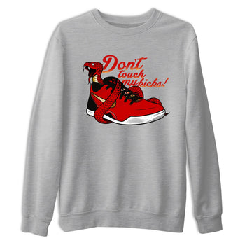Sneaker match tees – Sneaker Tees To Match Nike KB 9 China Kobe 9 Low Proto EM University Red and Metallic Gold Shoes – Don't Touch My Kicks Tee Heather Grey 2