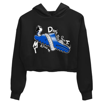 Yeezy Slide Azure shirts to match jordans Don't Touch My Kicks sneaker match tees Yeezy Slide Azure SNRT Sneaker Tees streetwear brand Black 2 crop tee