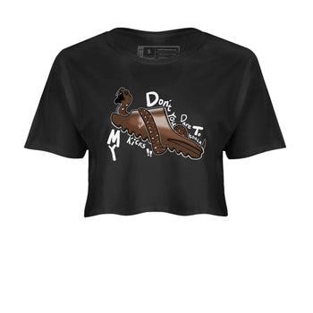 Yeezy Slide Flax shirts to match jordans Don't Touch My Kicks sneaker match tees Yeezy Slide Flax SNRT Sneaker Tees streetwear brand Black 2 crop tee