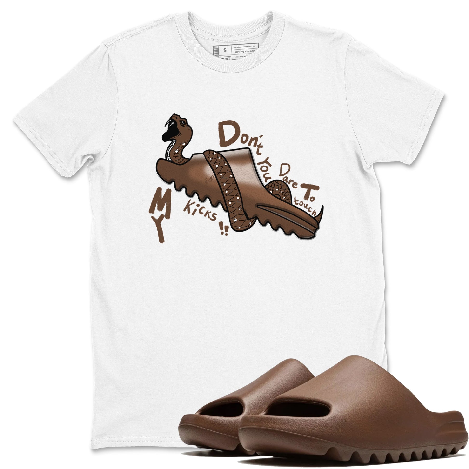 Yeezy Slide Flax shirts to match jordans Don't Touch My Kicks sneaker match tees Yeezy Slide Flax SNRT Sneaker Tees streetwear brand White 1 unisex cotton tee