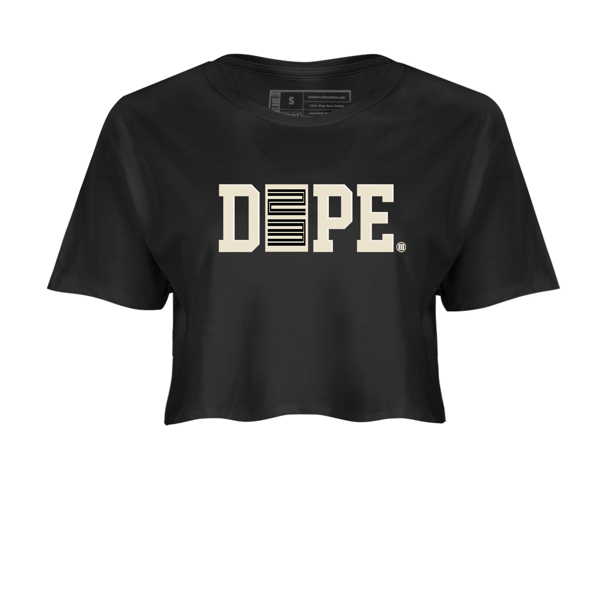 Sneaker Threads – Sneaker Tees To Match Air Foamposite One Pearl – Dope 23 Crop Tee Black 2. Perfect for Jordan releases 2025 colorways.