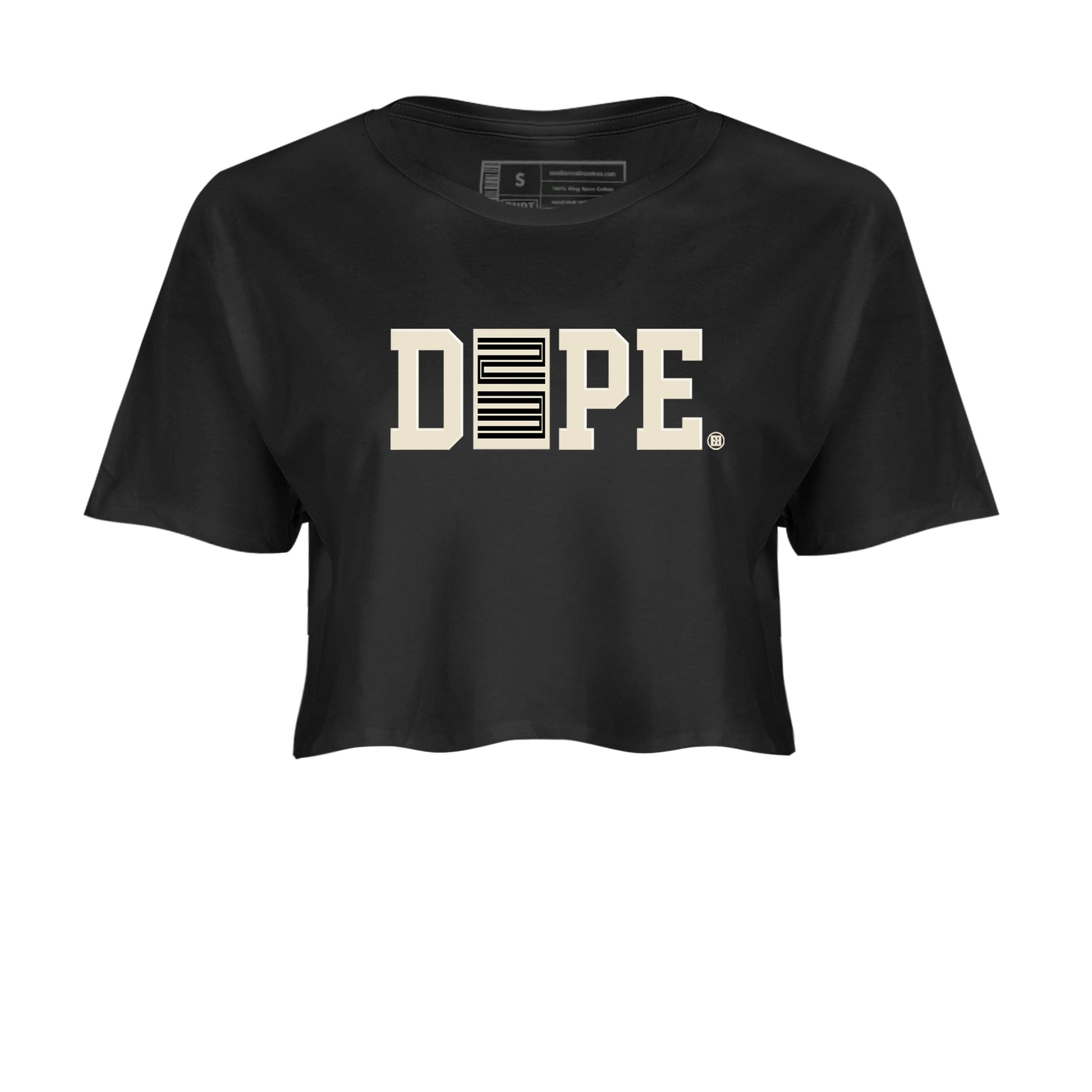 Sneaker Threads – Sneaker Tees To Match Air Foamposite One Pearl – Dope 23 Crop Tee Black 2. Perfect for Jordan releases 2025 colorways.