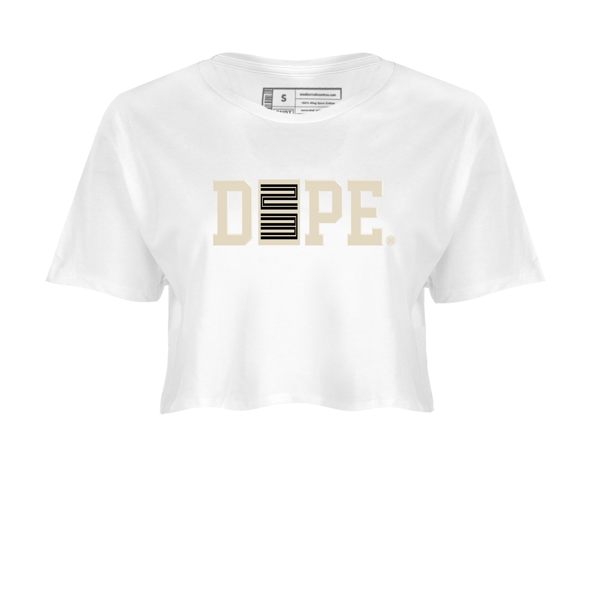 Sneaker Threads – Sneaker Tees To Match Air Foamposite One Pearl – Dope 23 Crop Tee White 2. Perfect for Jordan releases 2025 colorways.