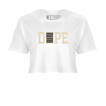 Sneaker Threads – Sneaker Tees To Match Air Foamposite One Pearl – Dope 23 Crop Tee White 2. Perfect for Jordan releases 2025 colorways.