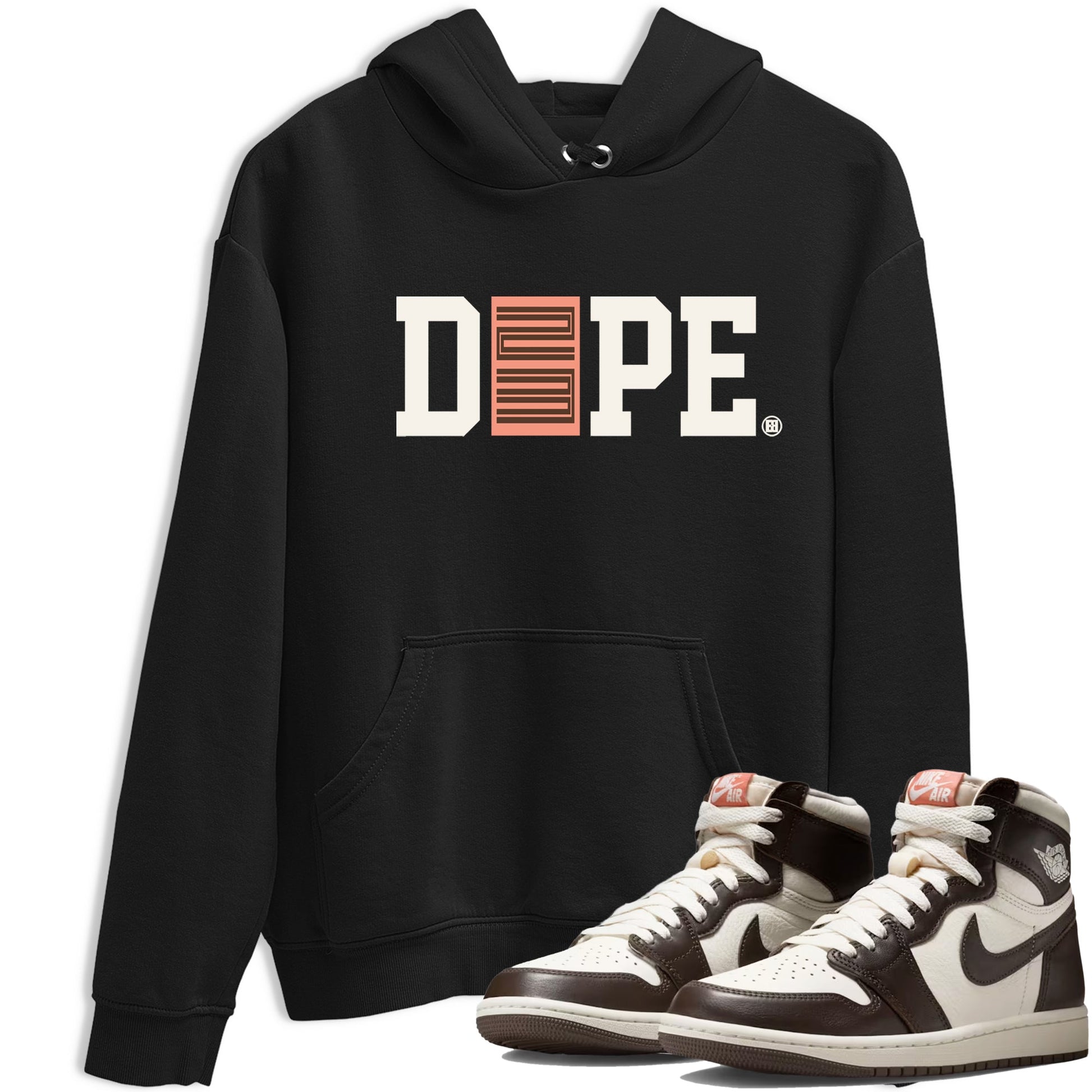 Sneaker match tees – Sneaker Tees To Match Air Jordan 1 Baroque Brown Shoes – Dope 23 Tee Black 1