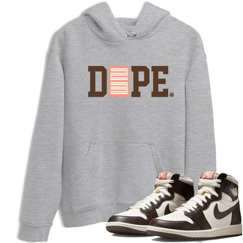Sneaker match tees – Sneaker Tees To Match Air Jordan 1 Baroque Brown Shoes – Dope 23 Tee Heather Grey 1