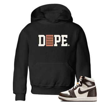 Sneaker match tees – Sneaker Tees To Match Air Jordan 1 Baroque Brown Shoes – Dope 23 Kids T-Shirt Black 1