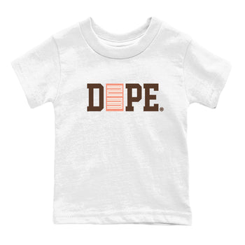 Sneaker match tees – Sneaker Tees To Match Air Jordan 1 Baroque Brown Shoes – Dope 23 Kids T-Shirt White 2