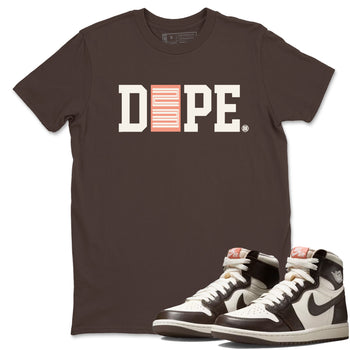 Sneaker match tees – Sneaker Tees To Match Air Jordan 1 Baroque Brown Shoes – Dope 23 Tee Dark Chocolate 1