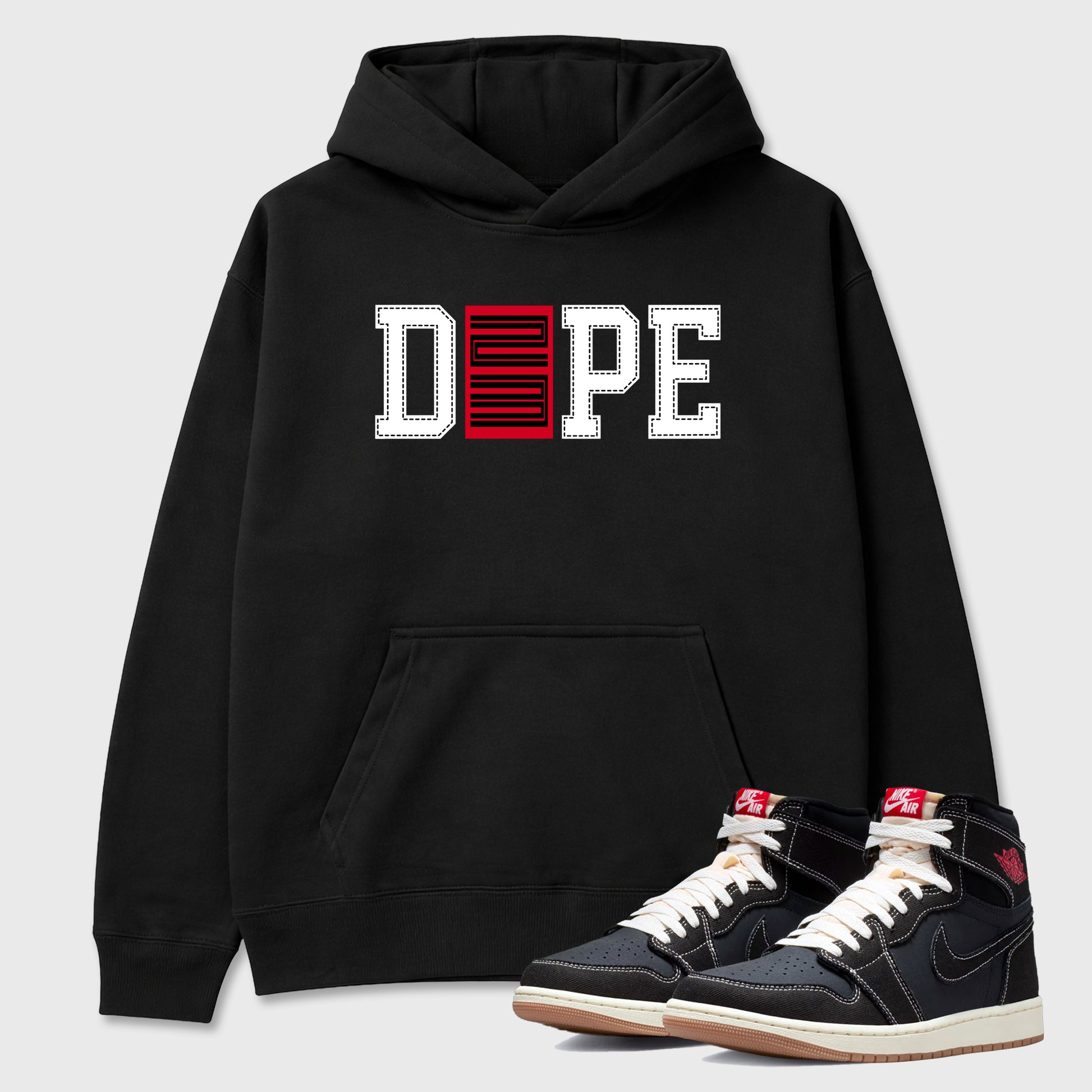 Sneaker match tees – Sneaker Tees To Match Air Jordan 1 Flight Club Shoes – Dope 23 Tee Black 1