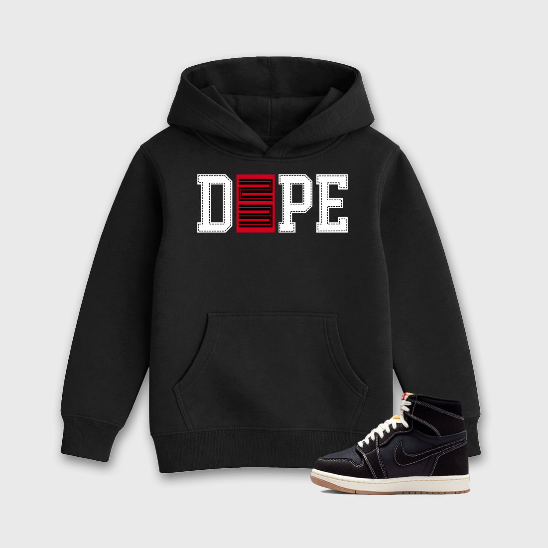 Sneaker match tees – Sneaker Tees To Match Air Jordan 1 Flight Club Shoes – Dope 23 Kids T-Shirt Black 1
