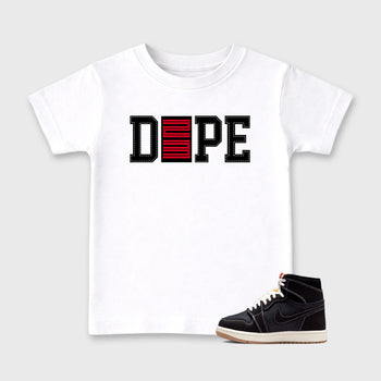 Sneaker match tees – Sneaker Tees To Match Air Jordan 1 Flight Club Shoes – Dope 23 Kids T-Shirt White 1