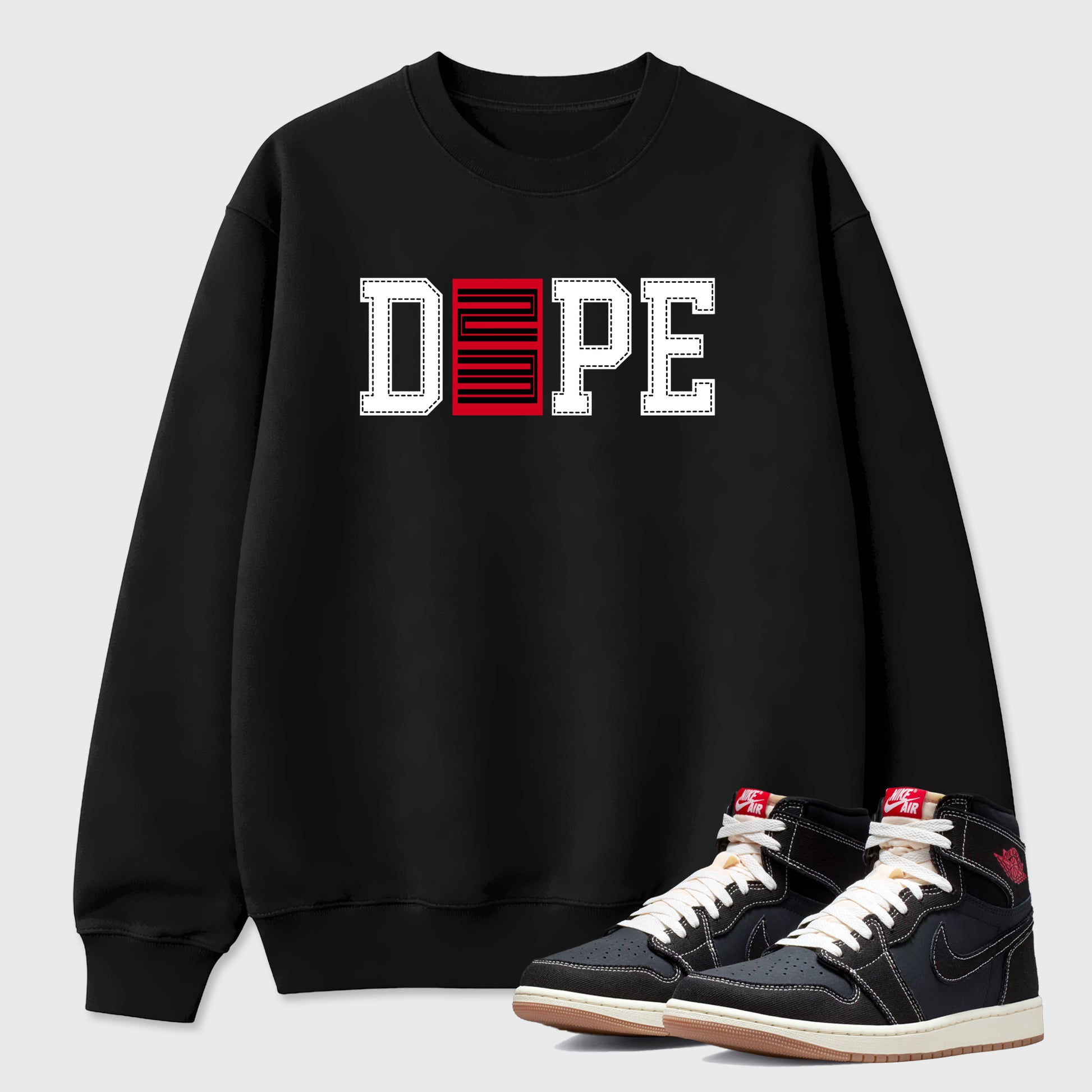 Sneaker match tees – Sneaker Tees To Match Air Jordan 1 Flight Club Shoes – Dope 23 Tee Black 1