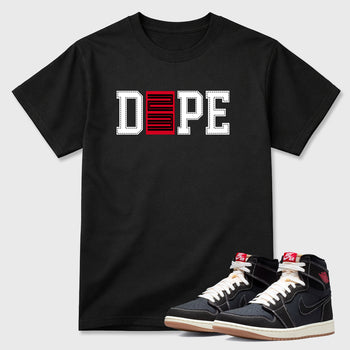 Sneaker match tees – Sneaker Tees To Match Air Jordan 1 Flight Club Shoes – Dope 23 Tee Black 1