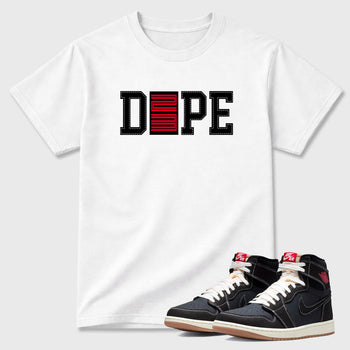 Sneaker match tees – Sneaker Tees To Match Air Jordan 1 Flight Club Shoes – Dope 23 Tee White 1