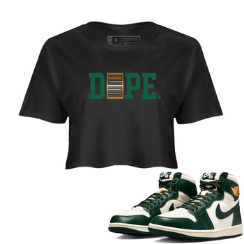 Sneaker Threads – Sneaker Tees To Match Air Jordan 1 Pro Green – Dope 23 Crop Tee Black 1. Perfect for Jordan releases 2025 colorways.