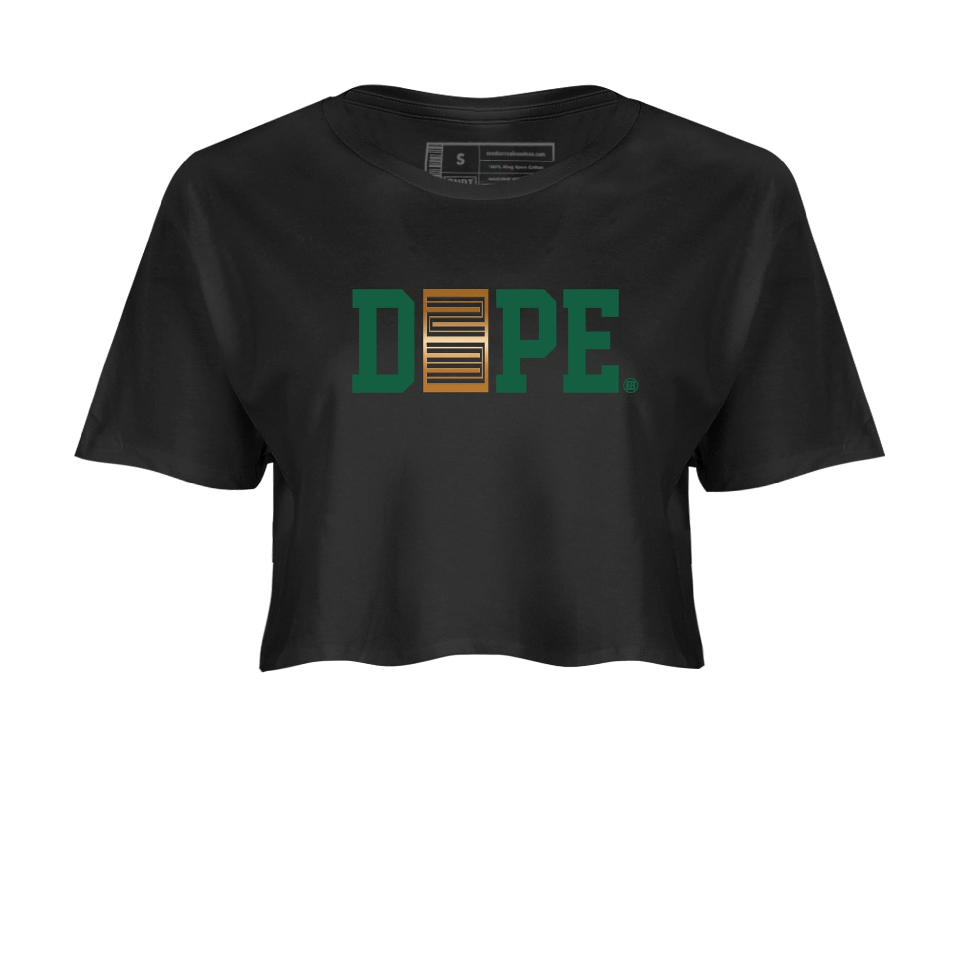 Sneaker Threads – Sneaker Tees To Match Air Jordan 1 Pro Green – Dope 23 Crop Tee Black 2. Perfect for Jordan releases 2025 colorways.
