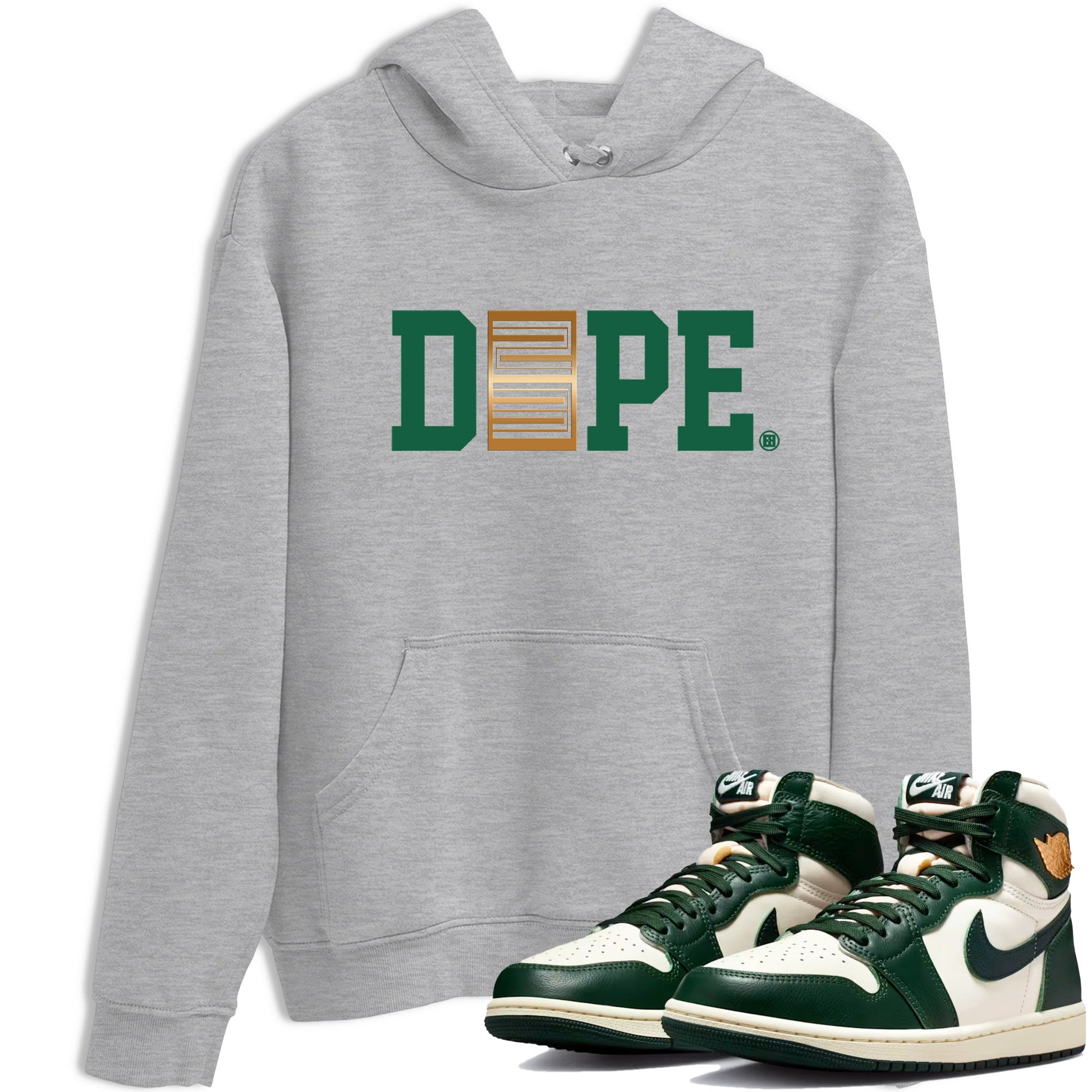 Sneaker Threads – Sneaker Tees To Match Air Jordan 1 Pro Green – Dope 23 Graphic Tee Heather Grey 1. Perfect for Jordan releases 2025 colorways.