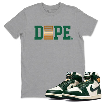 Sneaker Threads – Sneaker Tees To Match Air Jordan 1 Pro Green – Dope 23 Graphic Tee Heather Grey 1. Perfect for Jordan releases 2025 colorways.