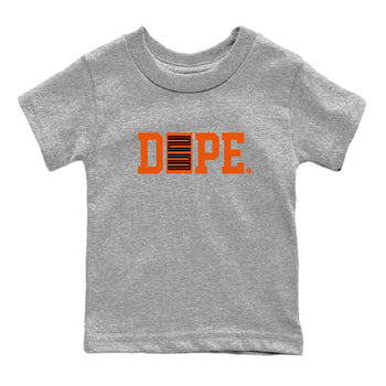 1s Orange Sneaker match tees – Sneaker Tees To Match Jordan 1 Retro Shattered Backboard Shoes – Dope 23 Kids T-Shirt Heather Grey 2