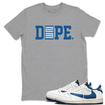 Sneaker match tees – Streetwear Graphic Tees Air Jordan 1 Travis Scott Fragment Sneakers – Dope 23 Graphic Tee Heather Grey 1